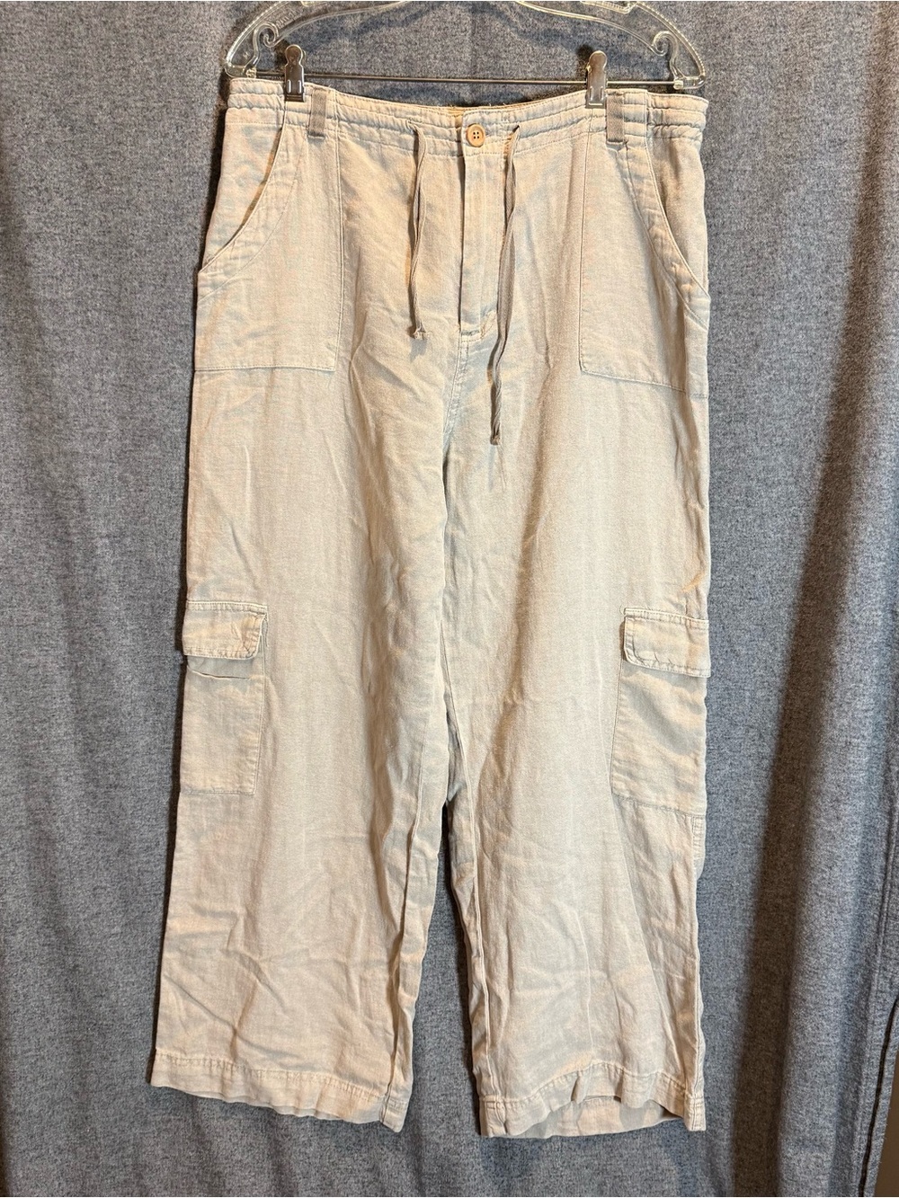 NWT Sincerely Jules Beige Drawstring Cargo Pants